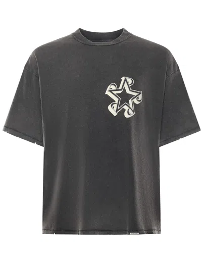 Represent Initial Star T-shirt In Cotton Jersey In Gray