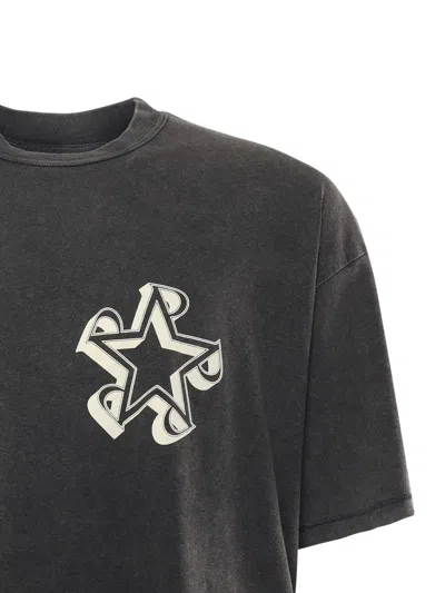 Represent Initial Star T-shirt In Cotton Jersey In Gray