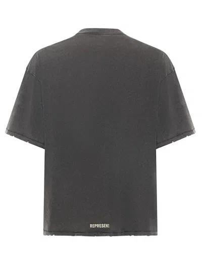 Represent Initial Star T-shirt In Cotton Jersey In Gray