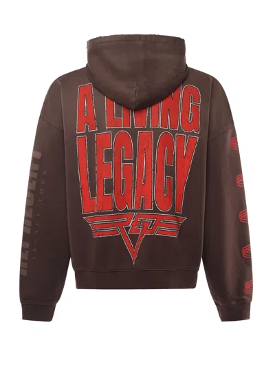 Represent Reversible Living Legacy Tour Sweatshirt In Black In Brown