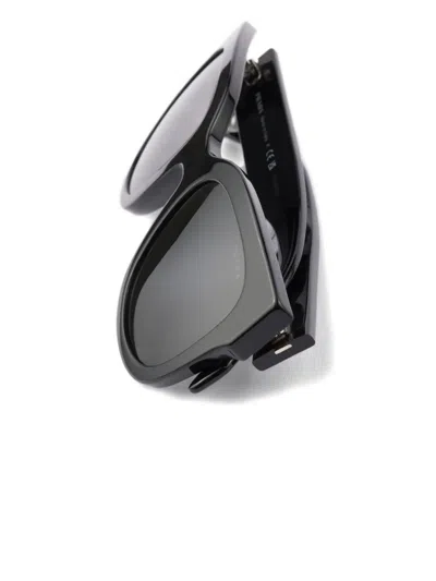 Prada Logo Rectangle-frame Sunglasses In Black