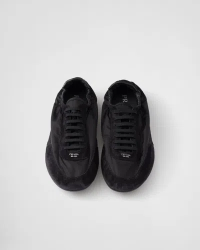 Prada Collapse Sneakers Men In Black