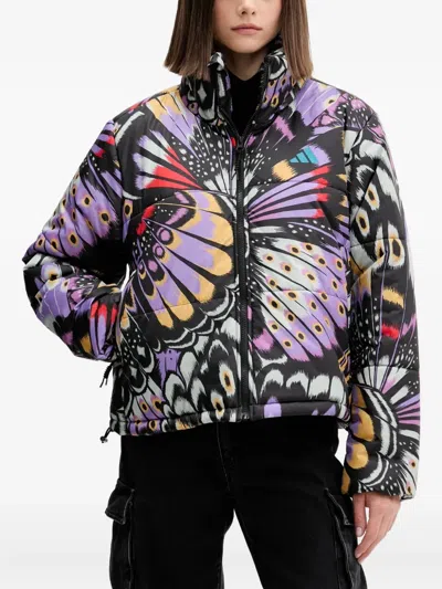 Adidas Originals X Farm Rio Butterfly-print Zip Jacket In Multi