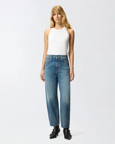 Pinko Soft Denim Balloon-fit Jeans In Blue