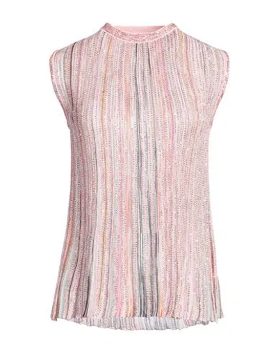 Missoni Woman Top Light Pink Size 6 Viscose, Polyamide, Polyester, Cupro In Pink