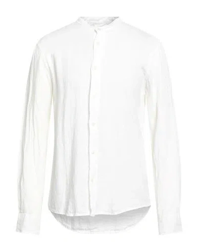 Roy Rogers Roÿ Roger's Riviera Man Shirt White Size Xl Linen In White