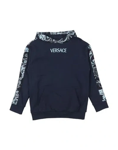 Versace Young Toddler Boy Sweatshirt Midnight Blue Size 5 Cotton In Blue