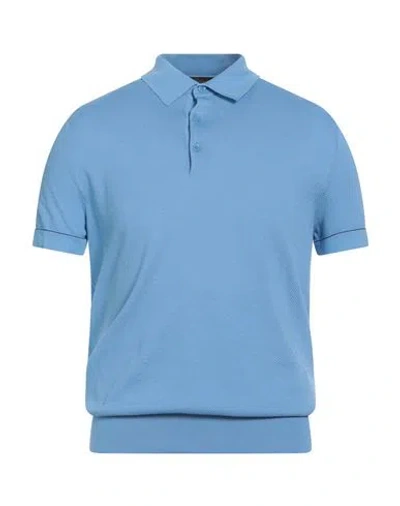 Brioni Man Sweater Light Blue Size 36 Cotton In Blue