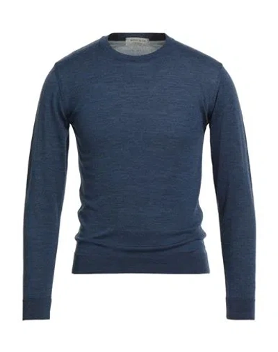 Wool & Co Man Sweater Blue Size S Merino Wool In Blue