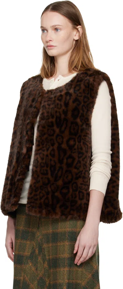 Andersson Bell Black Collarless Pocket Vest In Multi