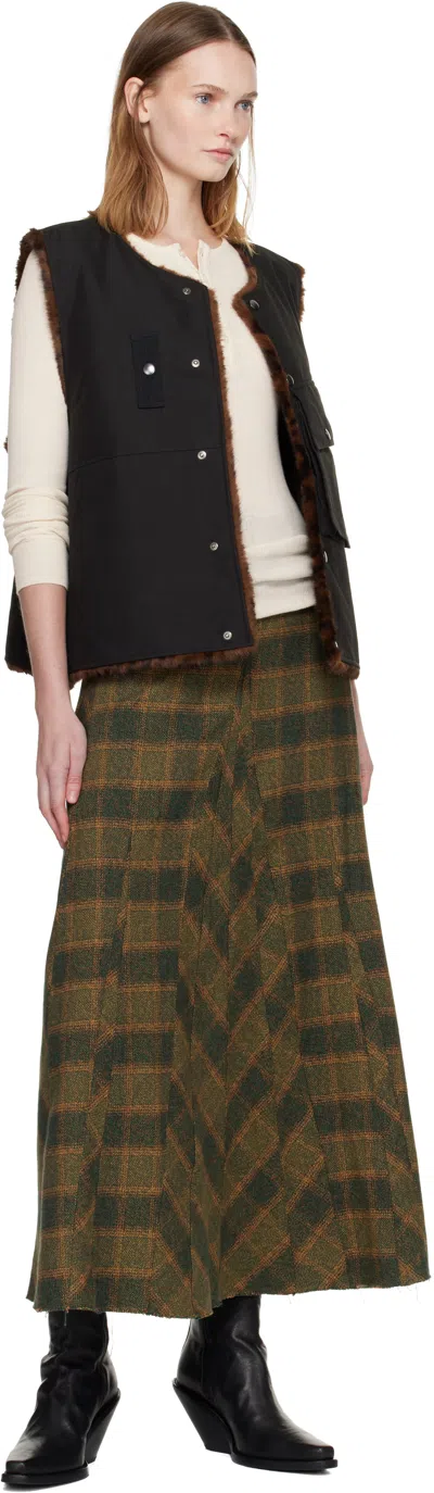 Andersson Bell Black Collarless Pocket Vest In Multi