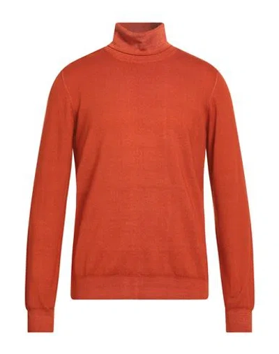 Jeordie's Man Turtleneck Rust Size Xxl Merino Wool In Black
