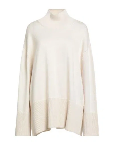 Roberto Collina Woman Turtleneck Cream Size L Merino Wool In White