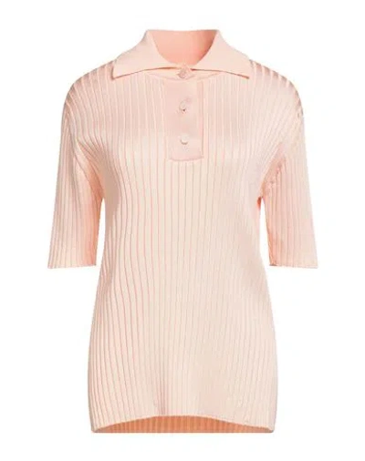 Jil Sander Woman Sweater Light Pink Size 6 Viscose, Polyamide, Elastane In Pink