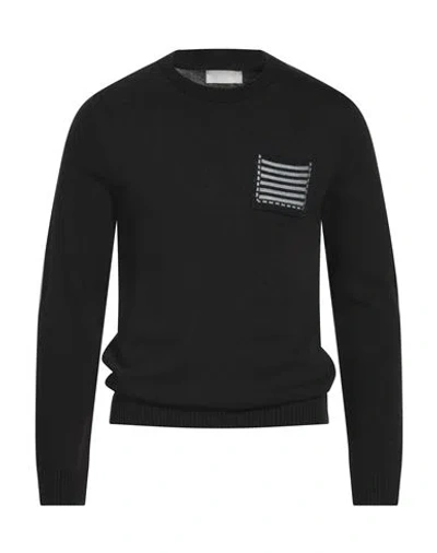 Groowe Man Sweater Black Size S Modal, Wool In Black