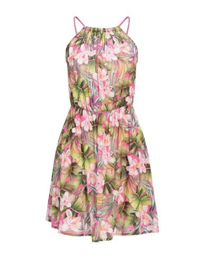 Liu •jo Woman Mini Dress Green Size Xl Viscose, Polyester In Multi