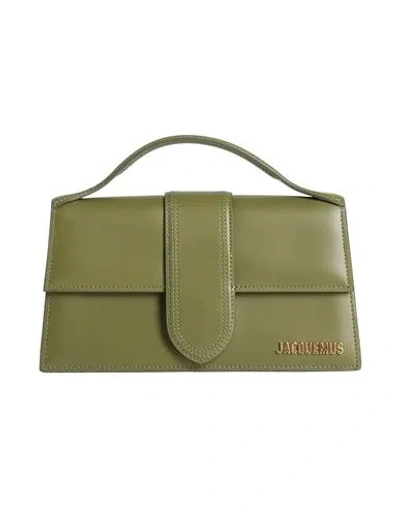 Jacquemus Woman Handbag Military Green Size - Cow Leather In Green