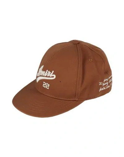 Amiri Man Hat Brown Size L Cotton In Brown
