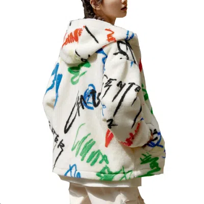 Li-ning Cf Wuxing Graphic Hooded Jacket 'beige' In Multi