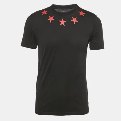 Pre-owned Givenchy Black Stars Print Jersey Crew Neck T-shirt S