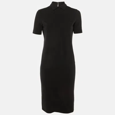 Pre-owned Dsquared2 Black Wool Bodycon Dress S