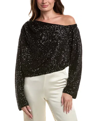 Diane Von Furstenberg Belle Sequined Asymmetric Top In Blue