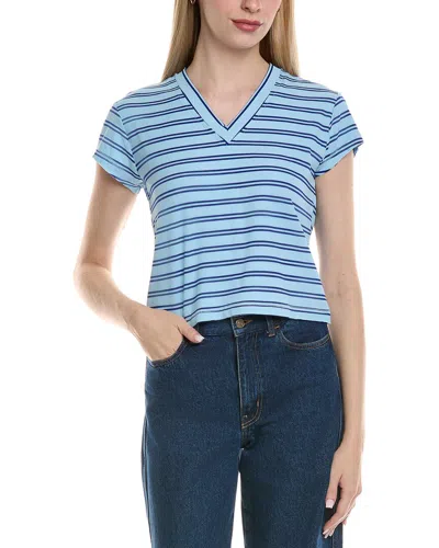 Chaser Vintage Rib Gator V-neck T-shirt In Blue