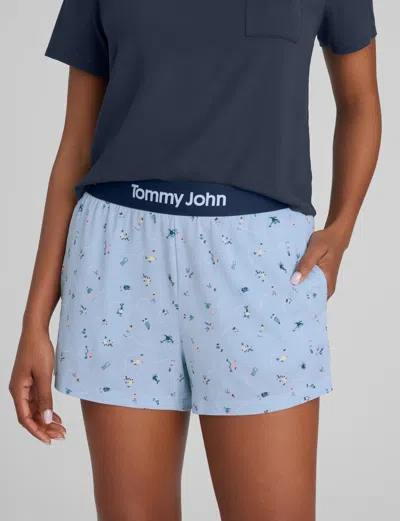 Tommy John Second Skin Pajama Shorts In Blue