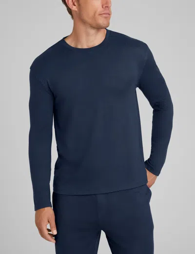 Tommy John Men's Cozy Long Sleeve Crew Neck In Blue