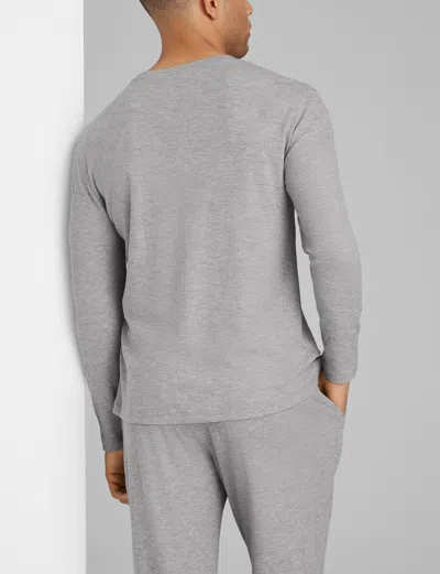 Tommy John Long Sleeve Lounge Shirt In Black