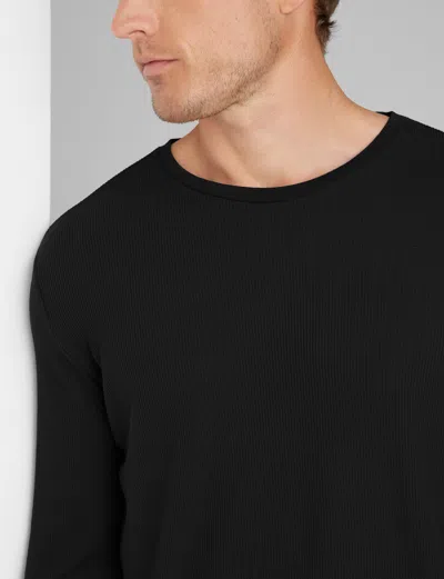 Tommy John Men's Waffle Long Sleeve Crew Neck In Green