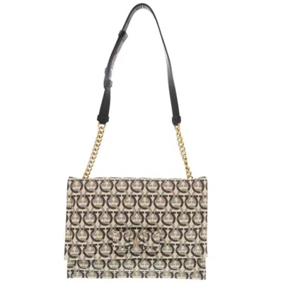 Pre-owned Ferragamo Leather Canvas Shoulder Bag () In Multi
