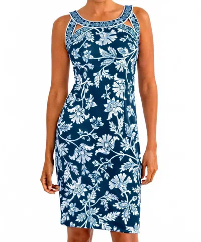 Gretchen Scott Isosoles Dress In Navy Print In Blue