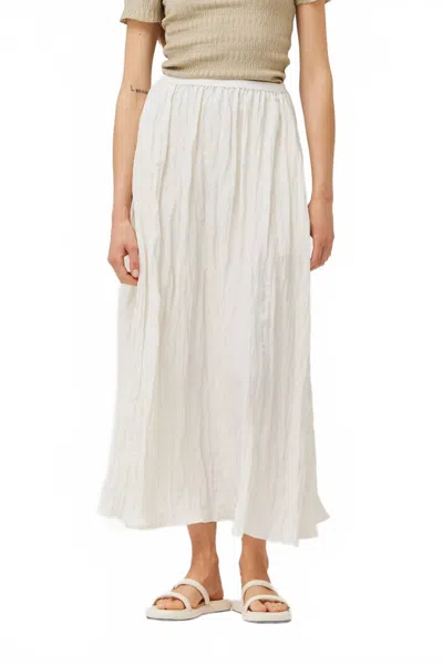 Grade & Gather Crinkle Fabric Midi Skirt In White In White