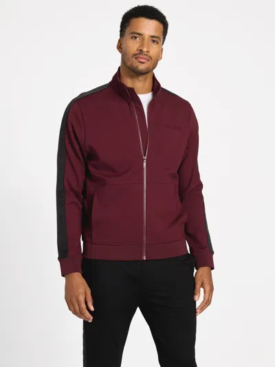 Guess Factory Genaro Logo-tape Zip Jacket In Animal Print