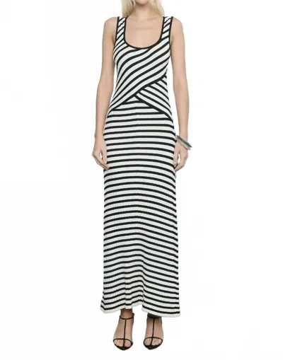 Sovere / Women's Solene Stripe Knit Dress In Black Cream In Multi