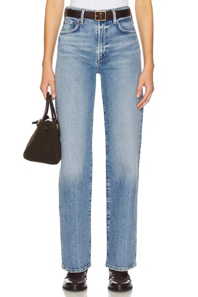 Agolde Harper Relaxed Straight Jeans In Forum In Animal Print