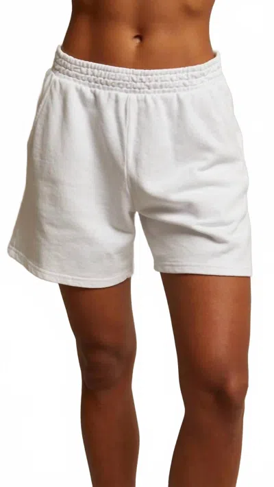 Perfectwhitetee Bari French Terry Sweatshort In White In White