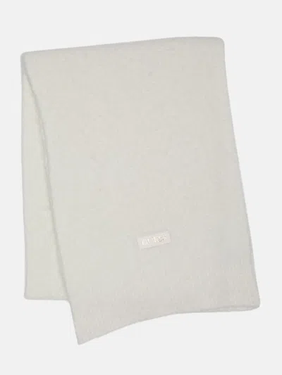 Guess Factory Logo Scarf In White