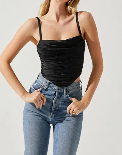 Astr Janet Sleeveless Top In Black In Multi