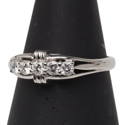 Pre-owned Seiko Platinum 900 Band Ring () In Silver