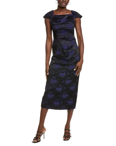 Aidan Mattox Aiden Mattox Jacquard Midi Dress In Black