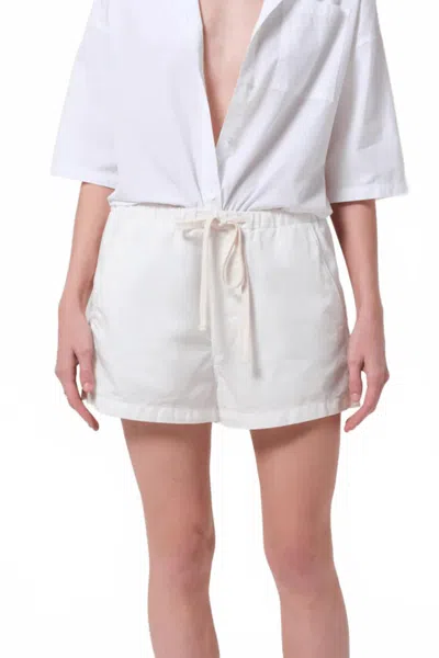 Citizen Of Humanity Este Drawstring Short In Cream In White
