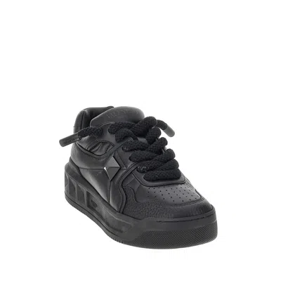 Valentino Garavani One Stud Xl Leather Low-top Sneakers In Black