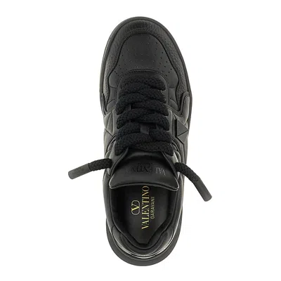 Valentino Garavani One Stud Xl Leather Low-top Sneakers In Black