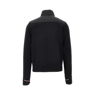 Moncler Ack Stretch Polyester Blend Cardigan In Black