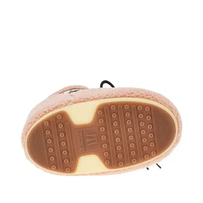 Moon Boot Icon Low Fleece Pink Snow Boot In Neutral