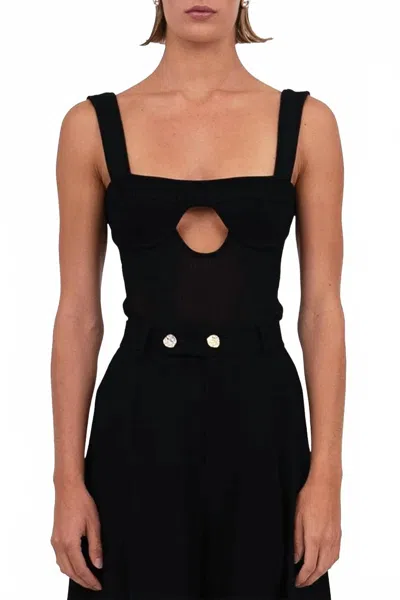 Nonchalantlabel Carmen Tank Top In Black In Black