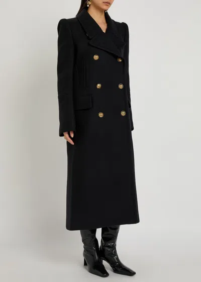 Zimmermann Hypnotic Double-breasted Wool-blend Coat In Black
