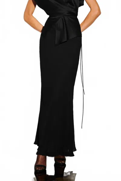 The Sei Diaphanous Maxi Skirt In Black In Black